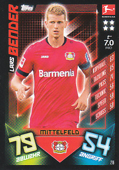 Lars Bender Bayer 04 Leverkusen 2019/20 Topps MA Bundesliga #216